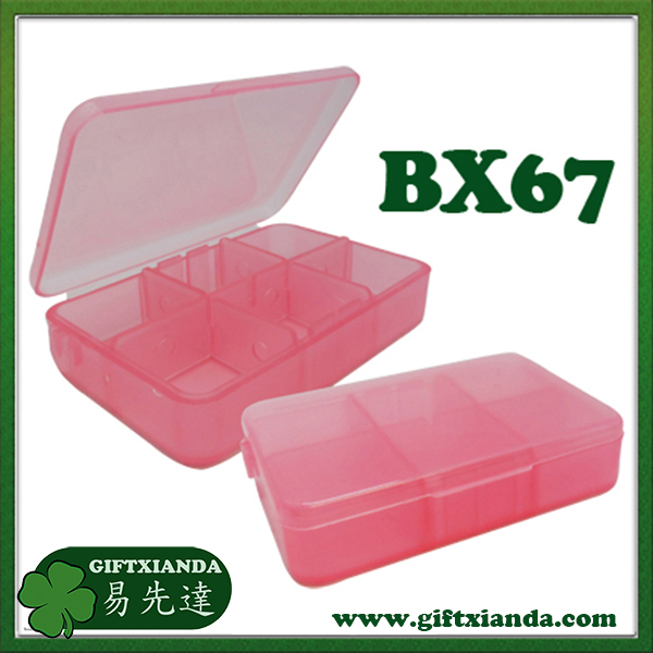 Pill case 1-6 compartment storage case