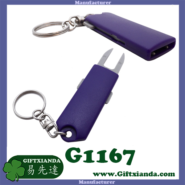 Golf divot tool key fob