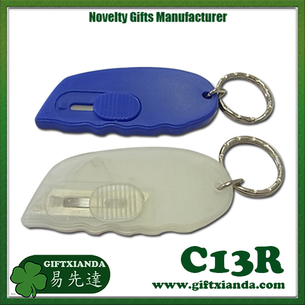Mini cutter key chain key holder, Retractable safety cutter,