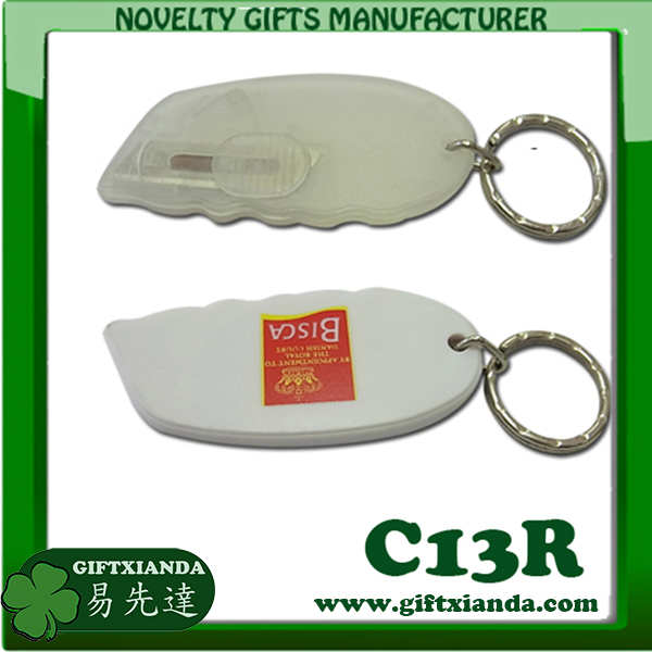 Mini cutter key chain, Retractable safety cutter, plastic safety cutter, mini cutter letter opener,