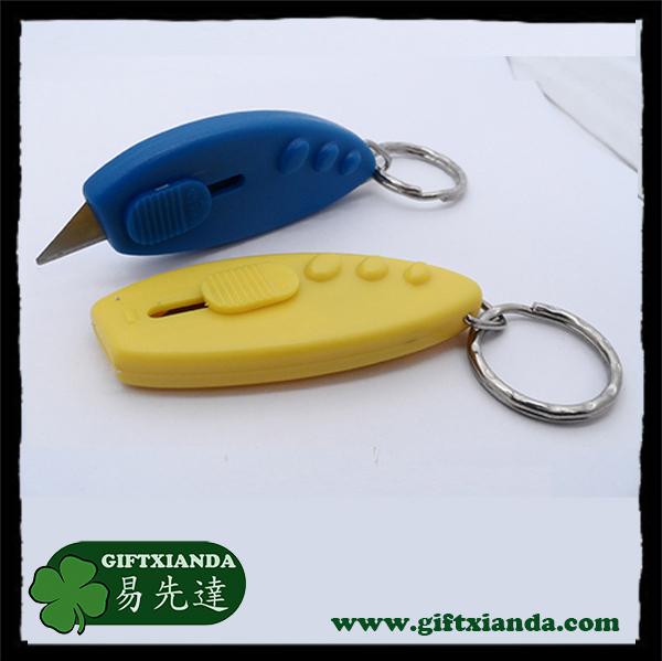 Mini cutter key chain, Retractable safety cutter, plastic safety cutter, mini cutter letter opener,