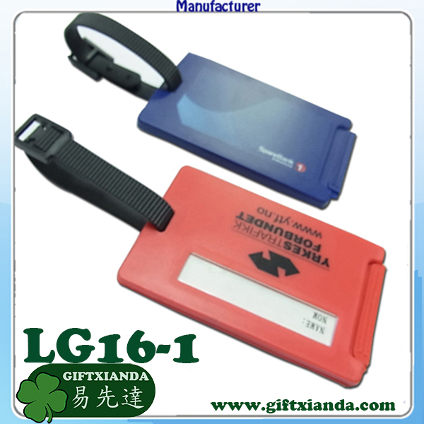 Plastic luggage tag