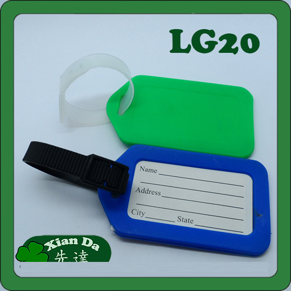 Carry on plastic luggage tag